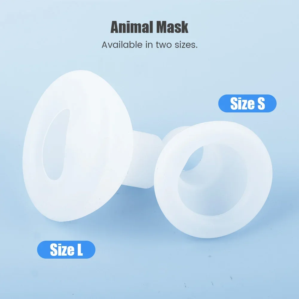 Inhaler Spacer 2 Size Masks for Pet Cat and Small Dog Inhaler Spacer for MDI with Round Shape with Silicone Mask Aerosol Chamber