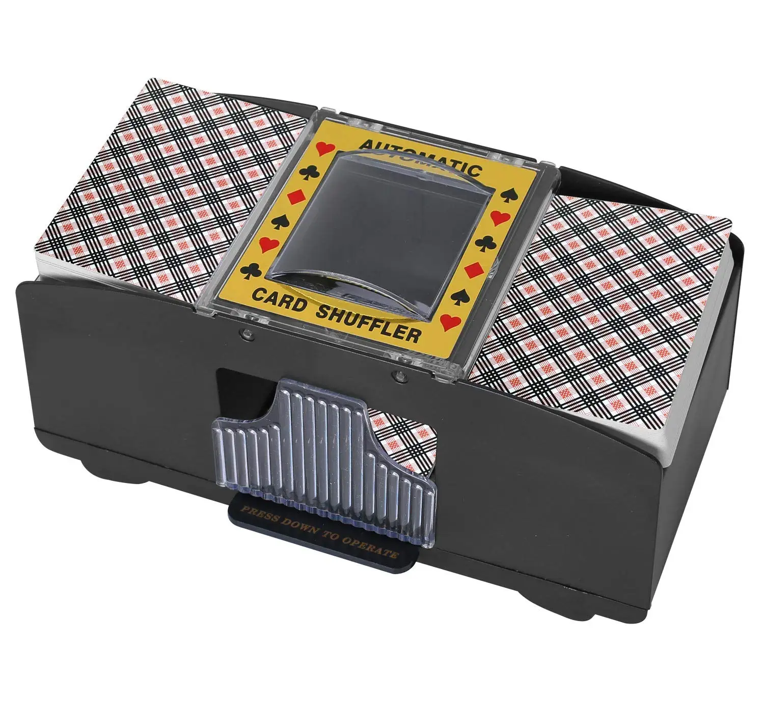 2 Decks Card Shuffler Automatic Electric Playing Card Shuffler  Battery Operated Poker Shuffling Machine for Family Party Games