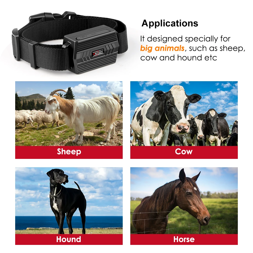 ML935 Geo Fence Animals Cow Cattle Sheep Tracking Device Real Time Location Trackers Dog Cat Gps Collar For Pets