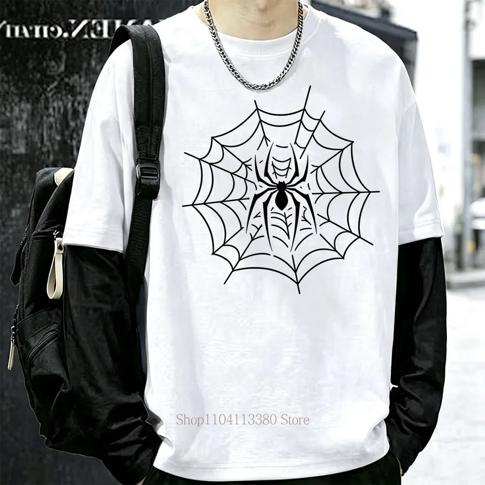 Herren Spider Y2K Print Grafik Fake Two Langarm-T-Shirts Mode Gothic Retro Lässig Locker Fake Two Langarm-T-Shirt – Detail 3