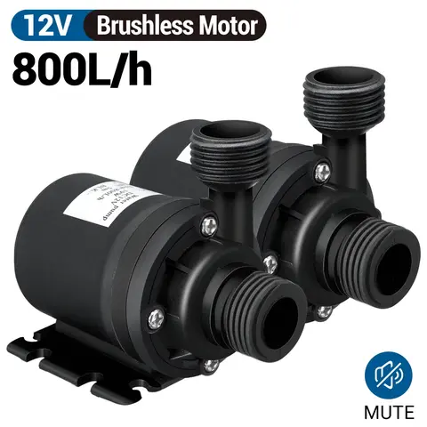 Submersible Hot Water Circulation Pump Solar Brushless Motor800L/H 12V DC 5M