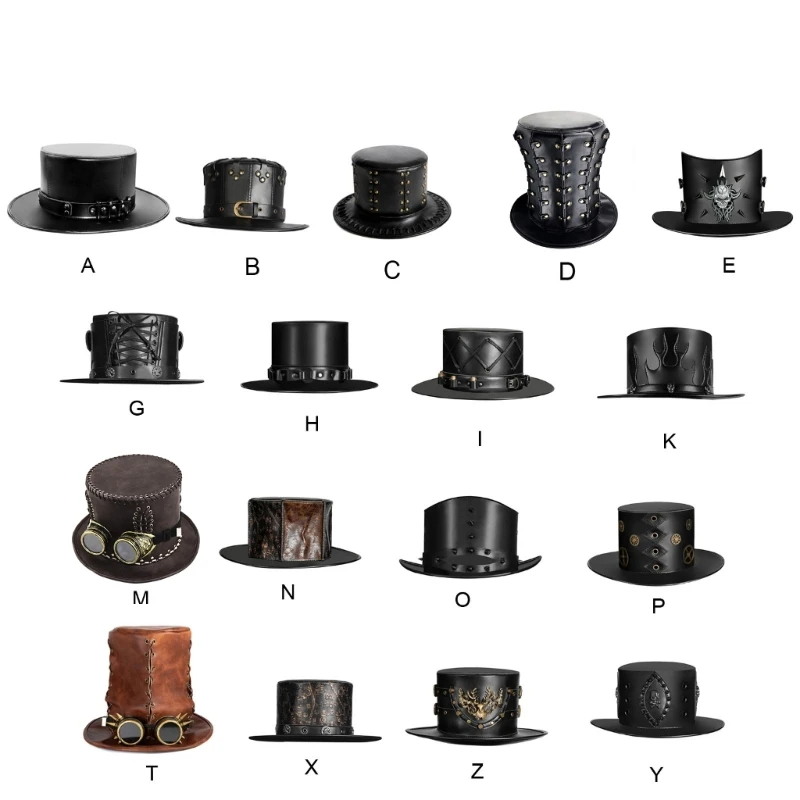 

Steampunk Top Hat With Goggles Punk Hat Gay top Hat BowlerTop Hat Masquerade Hat