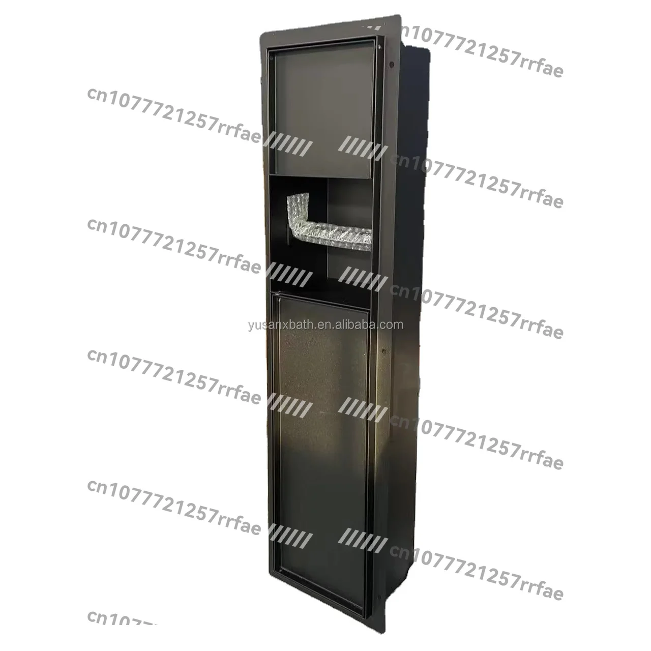 

Hidden 304 stainless steel all-in-one toilet paper storage rack wall frameless niche