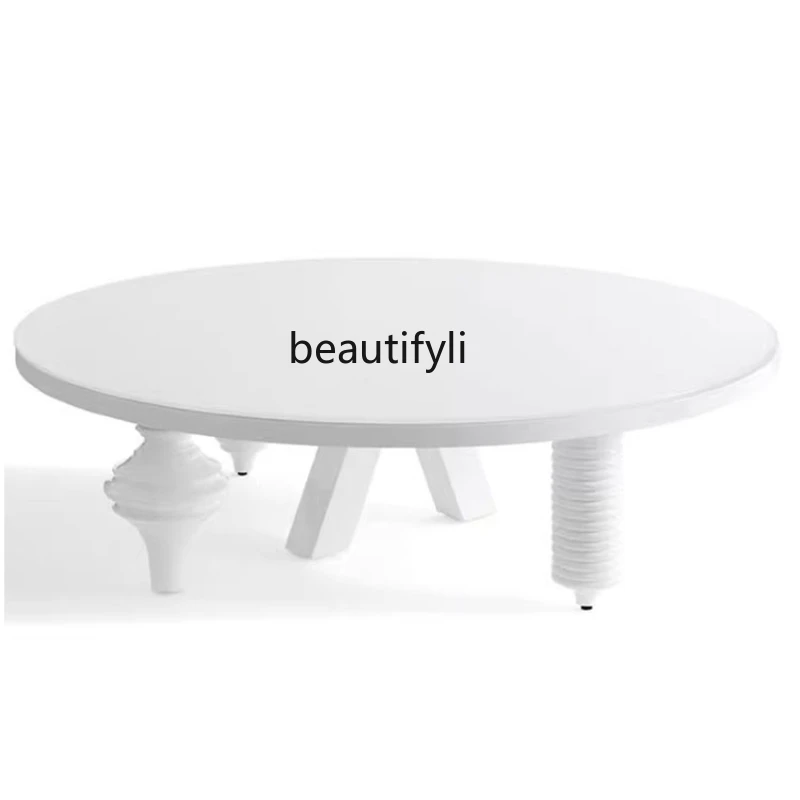 

Nordic modern minimalist creative personalized coffee table size apartment living room special-shaped, coffee table small table