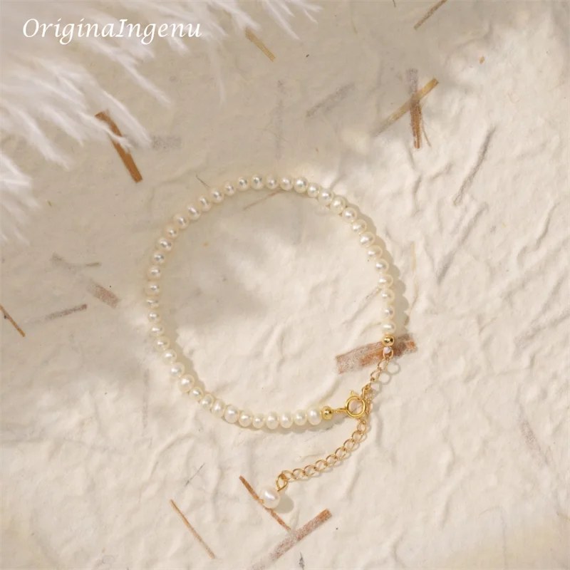Handmade Natural Pearls Bracelet 14K Gold Filled Pearl Bracelet  Custom Lenght Jewelry Boho Bracelets Vintage Boho Women Jewelry