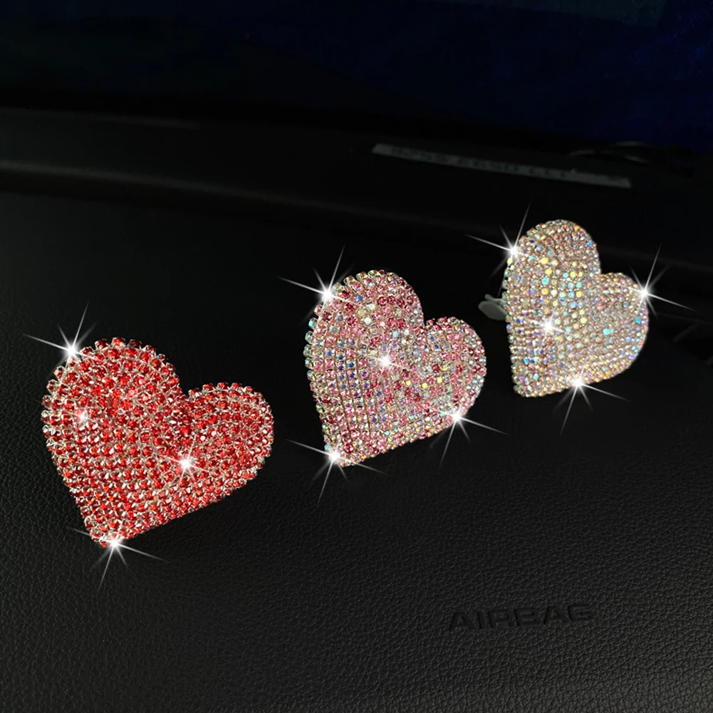 Exquisite Diamond Car Perfume Air Freshener Exquisite Diamond Shape Ladies Car Air Conditioning Decor Perfume Heart Car Perfume