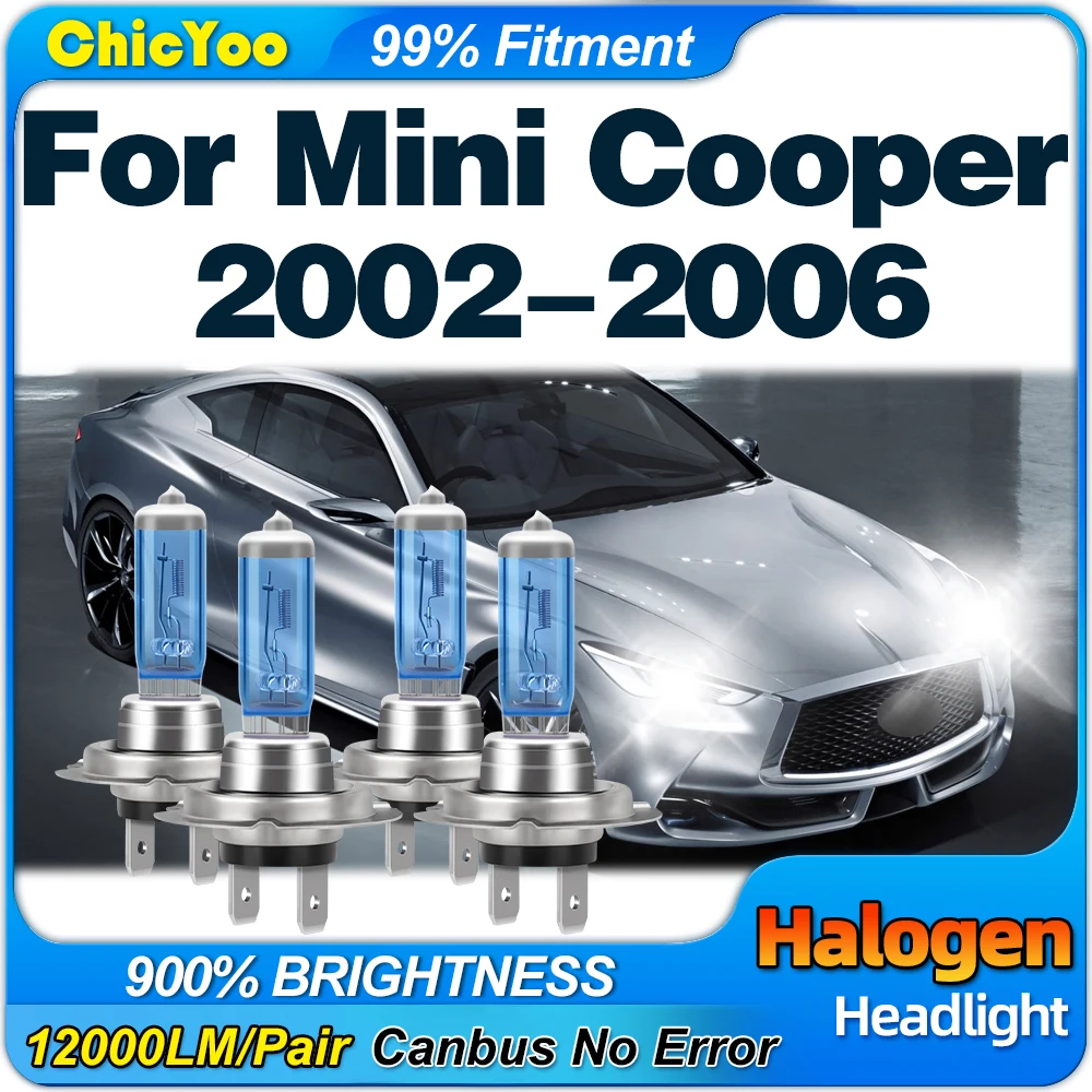 

Xenon Halogen Headlight 200W Auto Head Lamps 6000K Canbus No Error Car Lights 12V For Mini Cooper 2002 2003 2004 2005 2006