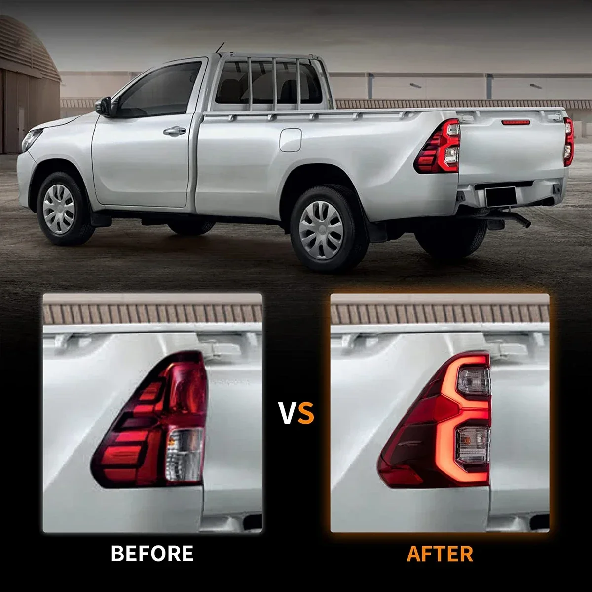 

TYPY New LED Tail Lamp Upgrade Modified For Toyota Hilux RevoRocco/Vigo 2015-2020 Dynamic Signal Tail Lamp Auto Accessories