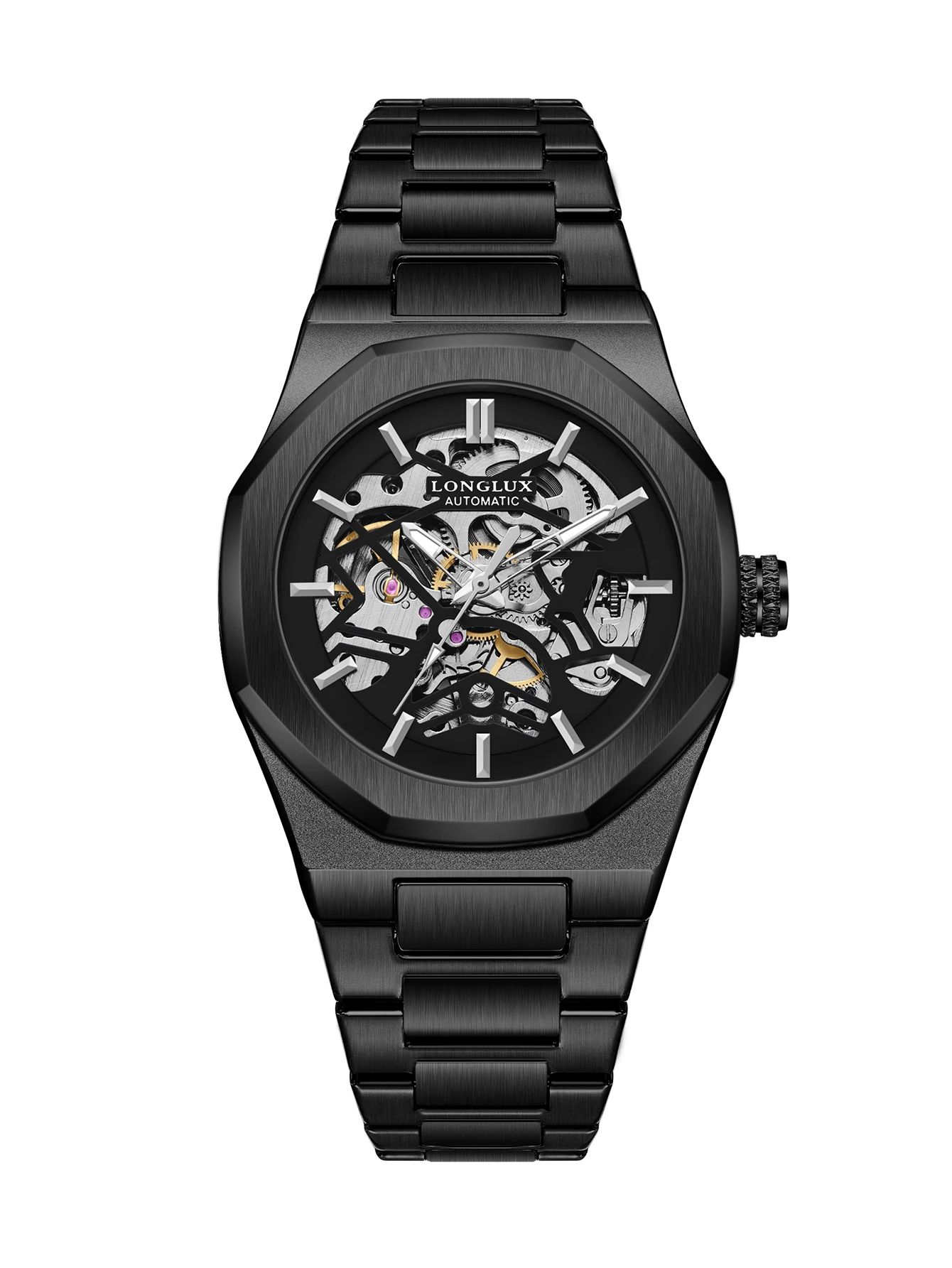 Men's Automatic Skeleton Watch with Waterproof Design