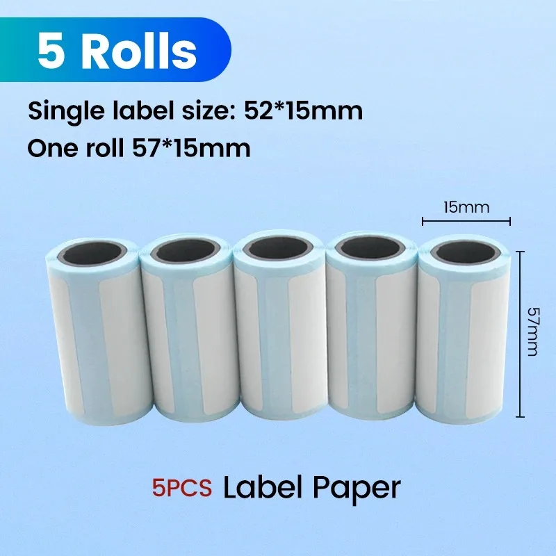 57MM Rolls Thermal Paper Self-adhesive Printing Label Papers Sticker For Pocket Thermal Mini Printer Kids Camera Photo Print