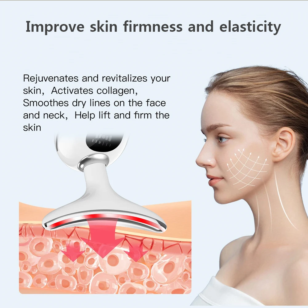 Neck Anti Wrinkle Face Lifting Beauty Device Led Photon Therapy Skin Tighten Reduce Double Chin Remove Neck Lines HY48