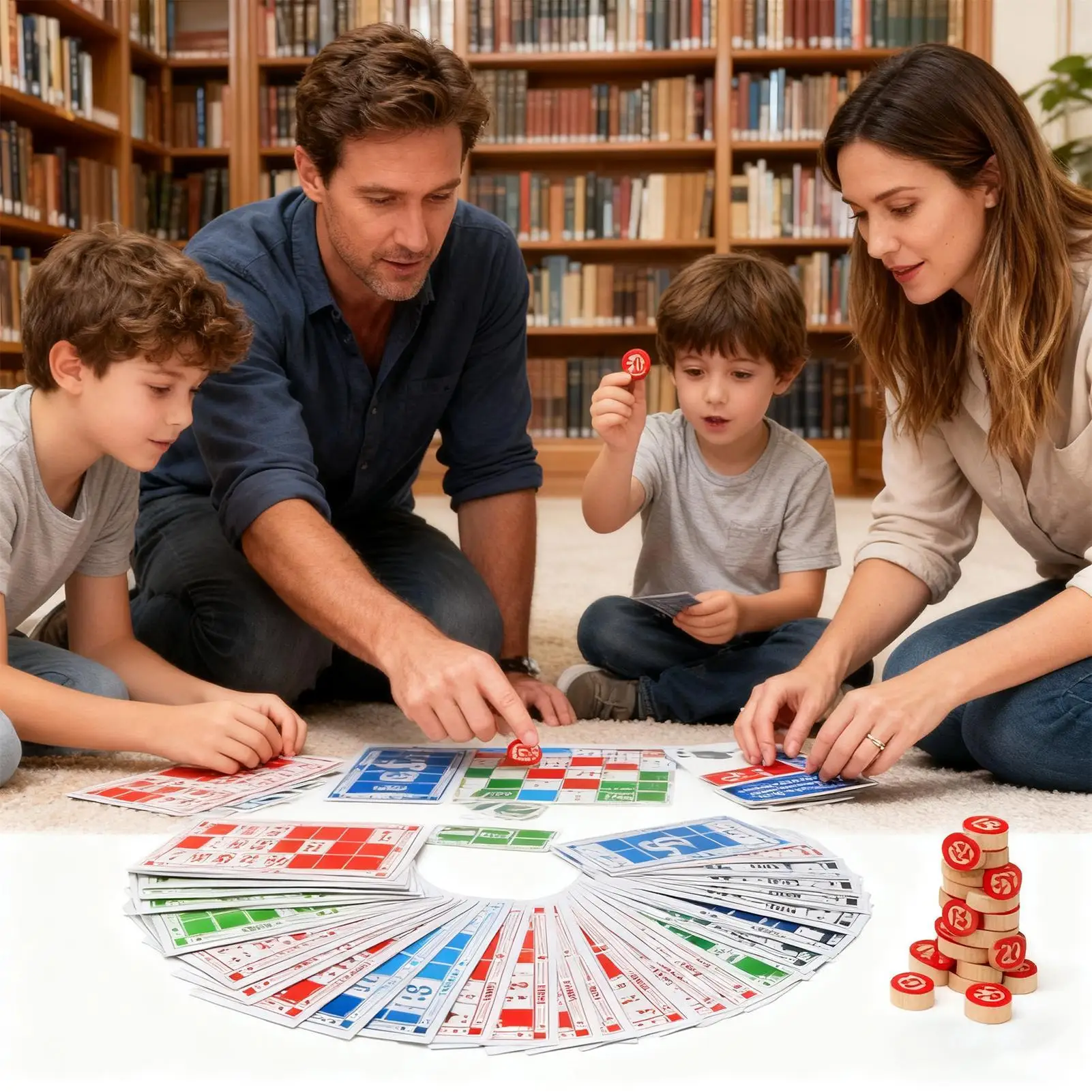 Ensemble de Bingo en bois, jouets éducatifs amusants pour adultes, jeu d'échecs en famille pour enfants, famille, amis, groupe, soirée, maison