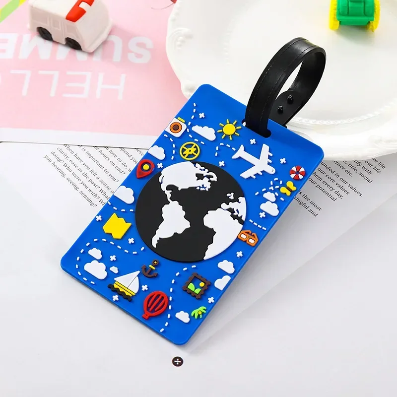 Creative Plane & Car Luggage Travel Accessories Tag Silica Gel Suitcase ID Addres Holder Baggage Boarding Tag Portable Label