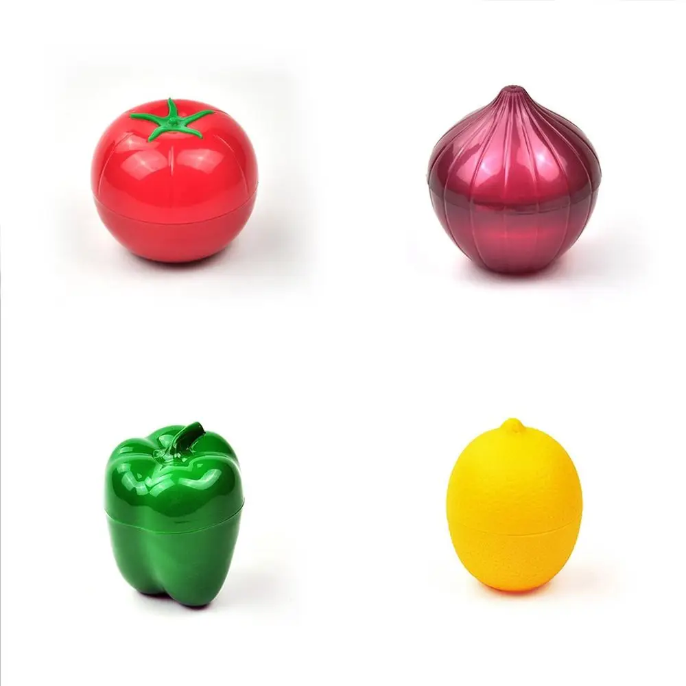 Onion Green Pepper Garlic Shaped Food Containers Lemon Fruits Fresh Box Plastic Vegetable Fresh-keeping Box Refrigerator Storage