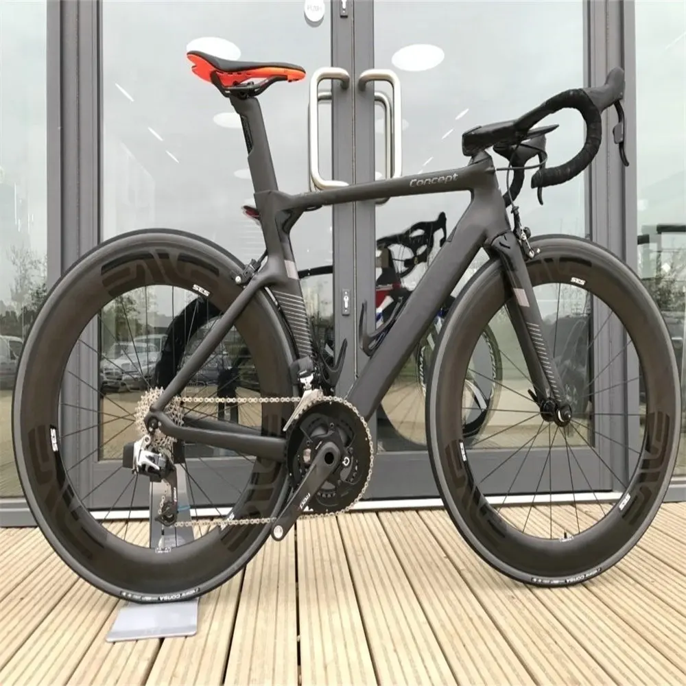 Complete Carbon Road Bike with Groupset, DIY Concept, Black Road Bike, BOB Wheelset 88mm