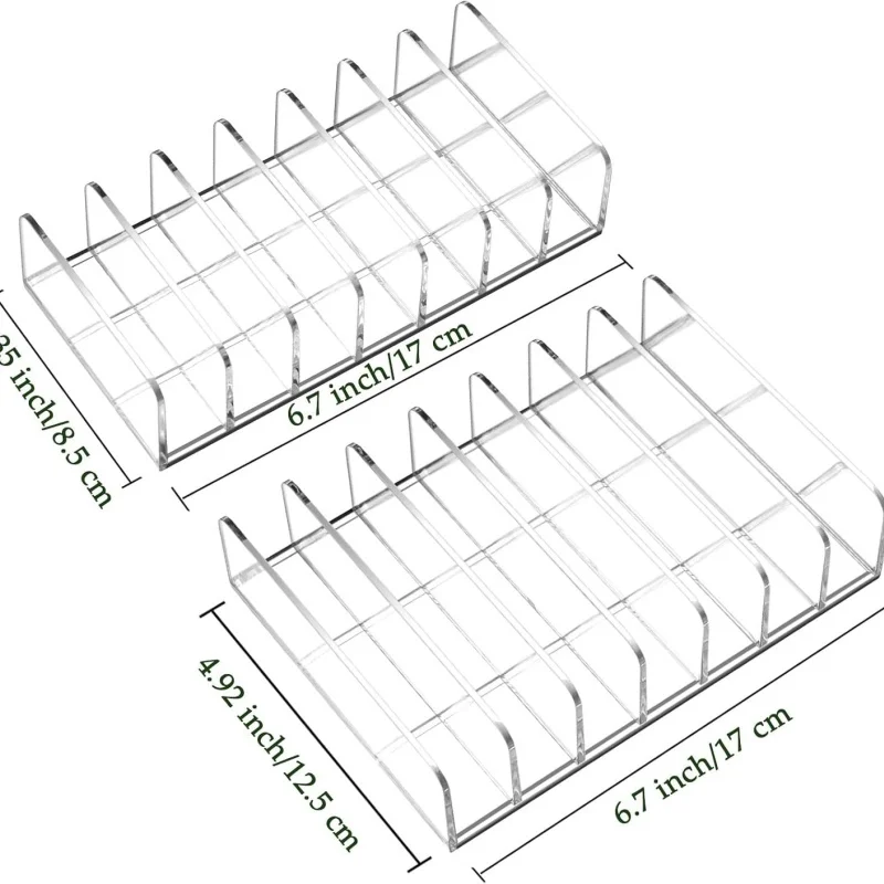 7-Gitter Acryl Lidschatten-Palette Organizer Kosmetik Make-up Display Tablett Fach Aufbewahrungsbox Desktop-Halter Organizer Werkzeuge