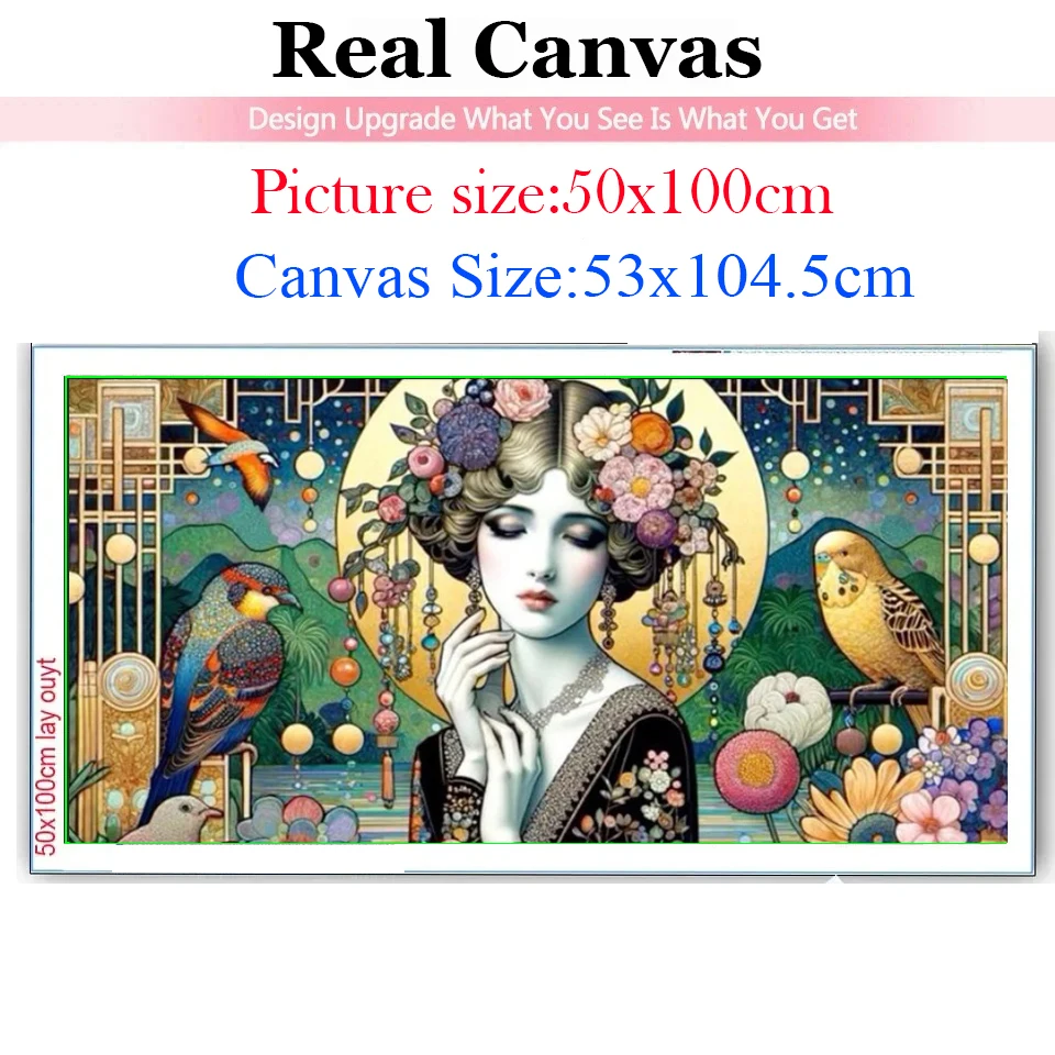 Beautiful Dancing Woman Fantasy Mushroom Landscape DIY 5D Diamond Painting New 2024 Full Mosaic Gustav Klimt Diamond Embroidery