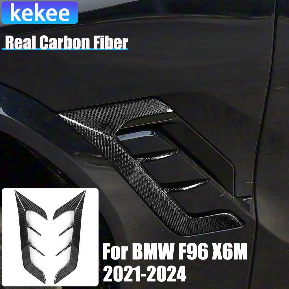 

Автомобильные аксессуары из настоящего углеродного волокна, боковое крыло, воздухозаборник, декоративная крышка, модификация, накладка для BMW X6M F96 2021 2022 2023 2024