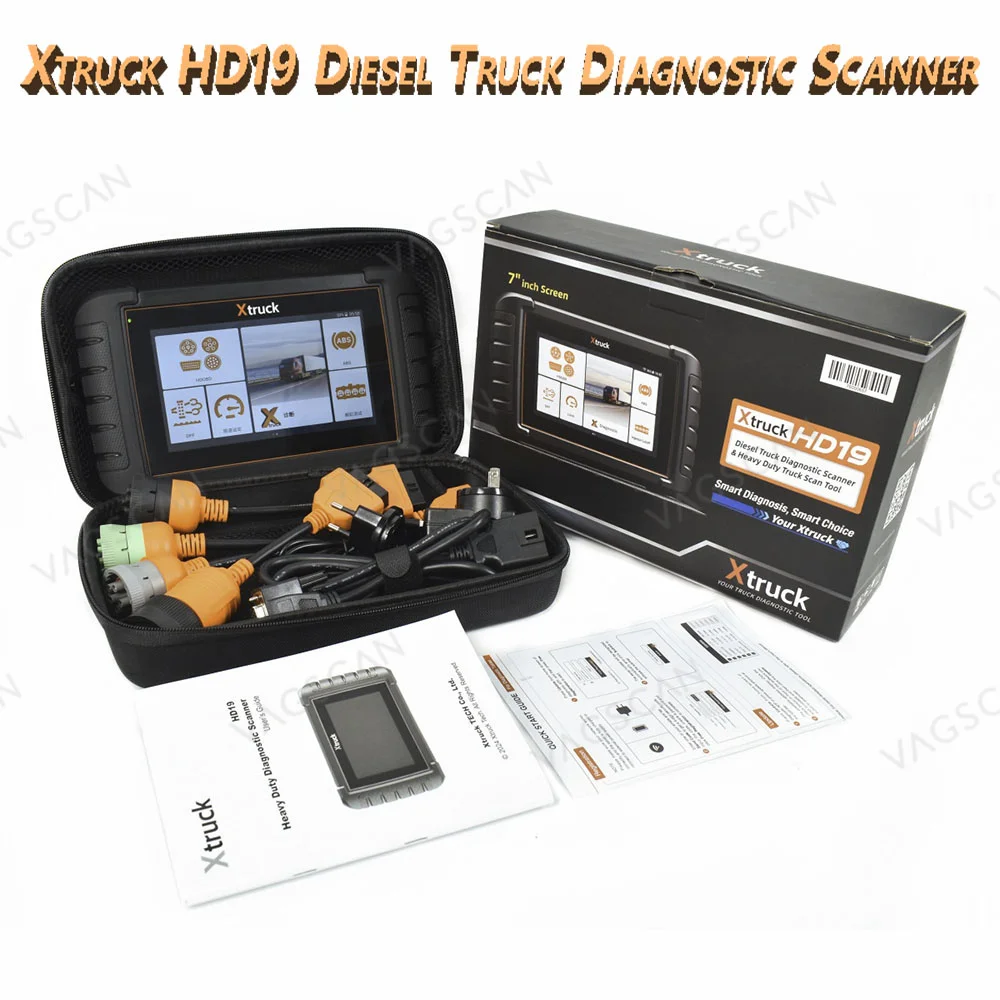 Xtruck HD19 2025 NEW developed Heavy Duty diagnostic scanner Diesel Truck Diagnostic Scanner for pickups trucks buses DPF ABS