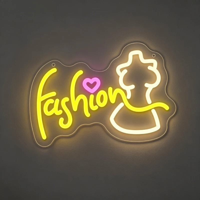 Fashion LED Neon Light USB Dimmable Neon Sign for Boutique Wall Light Stylish Bedroom Closet Dress Shop Window Display Gift Idea