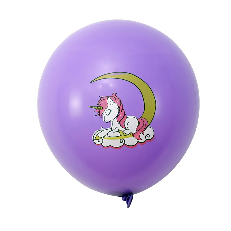 16 قطعة من بالونات اللاتكس بألوان قوس قزح يونيكورن مقاس 12 بوصة للأطفال، زينة حفلات أعياد الميلاد، استحمام الطفل، ألعاب الحفلات #5