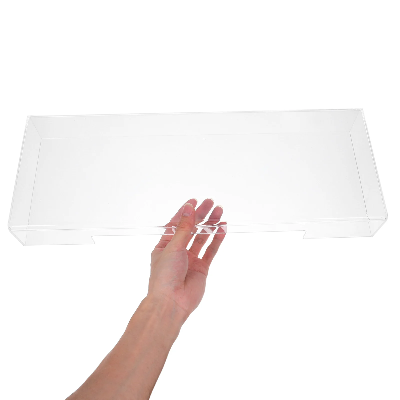 

Clear Acrylic Keyboard Cover Dust Protector Water Resistant Transparent Shield for Laptop Desktops Full Size Stand Organizer