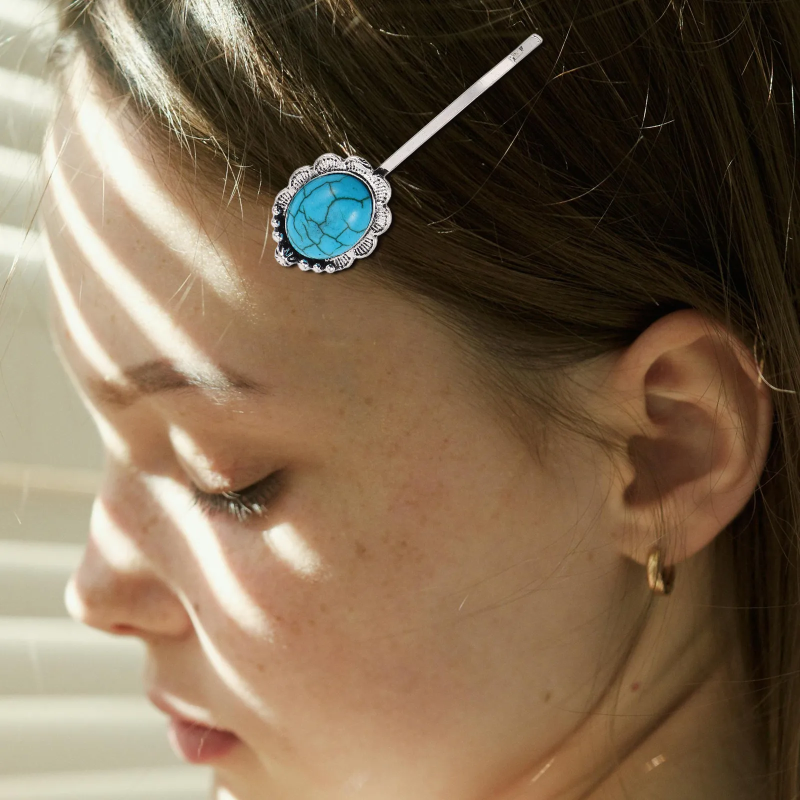 

Набор из 3 бирюзовых заколок для волос в ретро-стиле, декоративные заколки-невидимки для женщин, аксессуары в стиле бохо и вестерн, универсальные для повседневного использования, вечеринок и свадеб