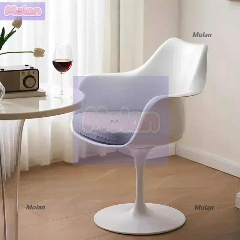 

Скандинавский простой стул-тюльпан, вращающийся на 360°, Интернет-знаменитости, кабинет, ретро, компьютерный стул, спинка, семейный обеденный стол, обеденный стул