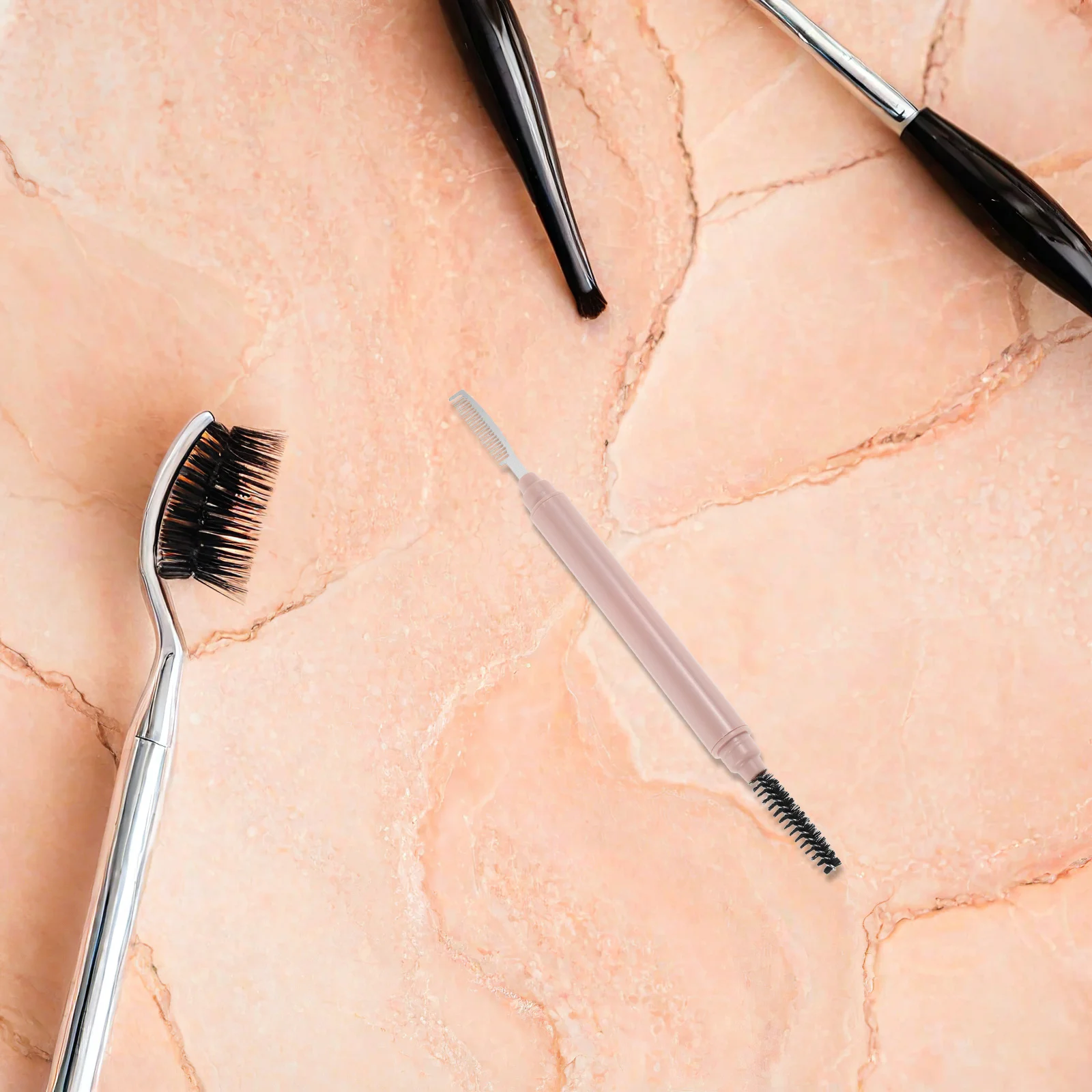 4 قطعة الفولاذ المقاوم للصدأ ثنائي الغرض الجمال مشط رمش فاصل الماسكارا قضيب أداة المحمولة فرشاة للمكياج للسفر يوميا #3