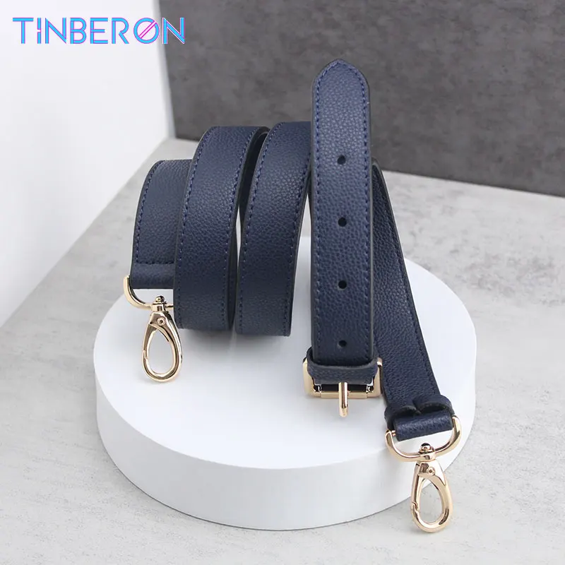 Genuine Leather Bag Strap Adjustable Replacement Litchi Grain Bag Shoulder Strap Women\'s Handbag Handle TINBERON Bag Accessories