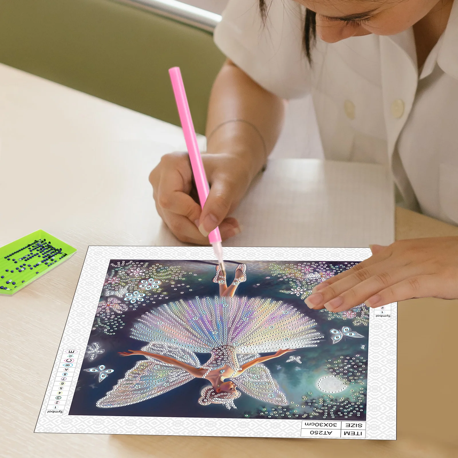 DIY flower fairy 5D Special Shape Diamond Art Kits for Beginners, Diamond Art Painting Kits for Home Wall Decoration Gift