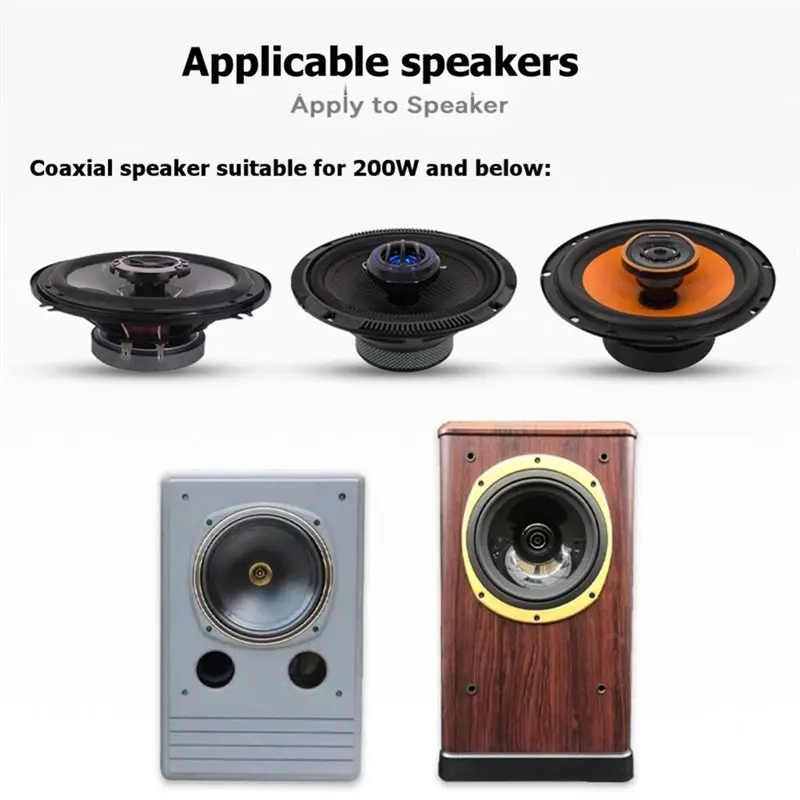 Super Deal -High/Low Frequency Splitter 200W Hi-Fi 2-Way Crossover For Coaxial Speakers Adjustable For Clear Treble& Bass