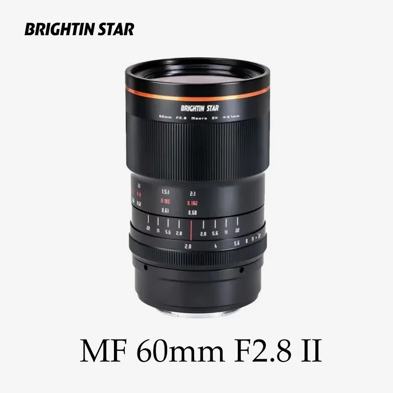 Полнокадровый макрообъектив Brightin Star 60 мм F2.8 II с увеличением 2:1 для камеры Sony E Nikon Z Fuji X Canon EOS M R RF M4/3