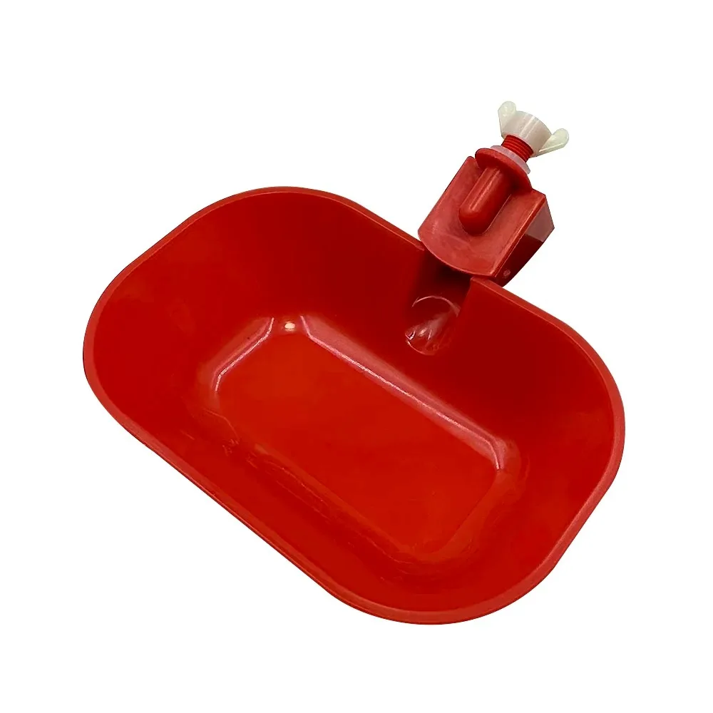 5 Pieces of Red Automatic Water Dispenser For Chickens Ducks Geese Water Bowls Poultry And Birds Poultry Feeding Products