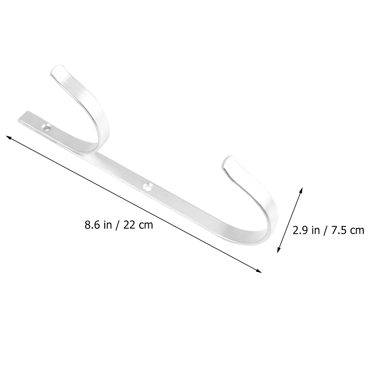 

1Set Pool Rod Hose Metal Hook Organizer Hanging Bracket Silver Gardening Tool Bracket Water Hose Holder Metal Hook