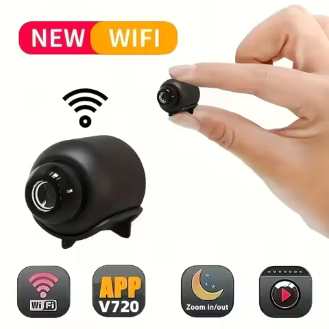 Mini WiFi Hidden Camera with Stand - 1pc, Compact 1080p Surveillance Cam, USB-Powered, Non-Waterproof, Ideal for Home, Office