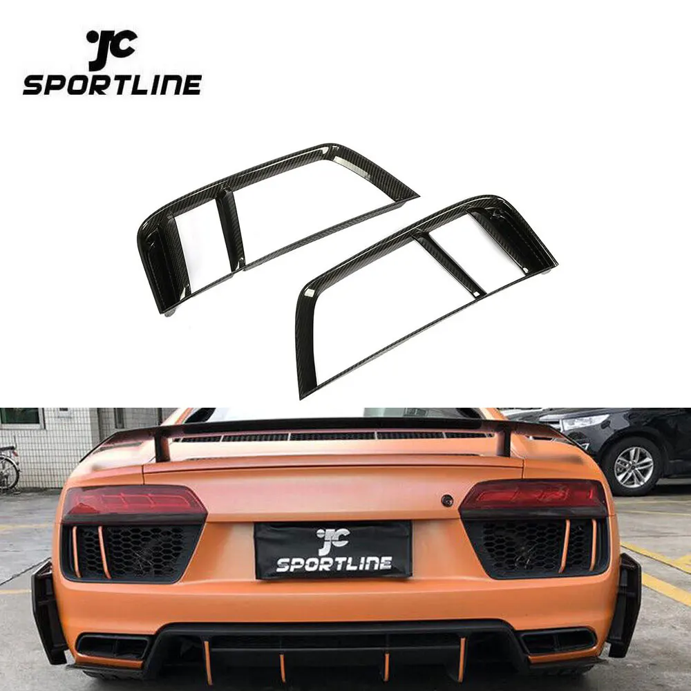 

Carbon Fiber R8 V10 Rear Bumper Vent Fender Covers For Audi R8 2016-2018 Base Coupe 2-Door