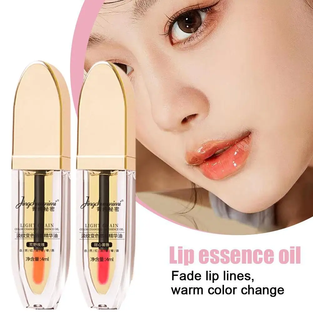 Moisturizing Color Changing Lip Balm, Hydrating Color Tinted Shiny Lip Plumping Care Lip Oil Lasting Essence Long Changing I7W6