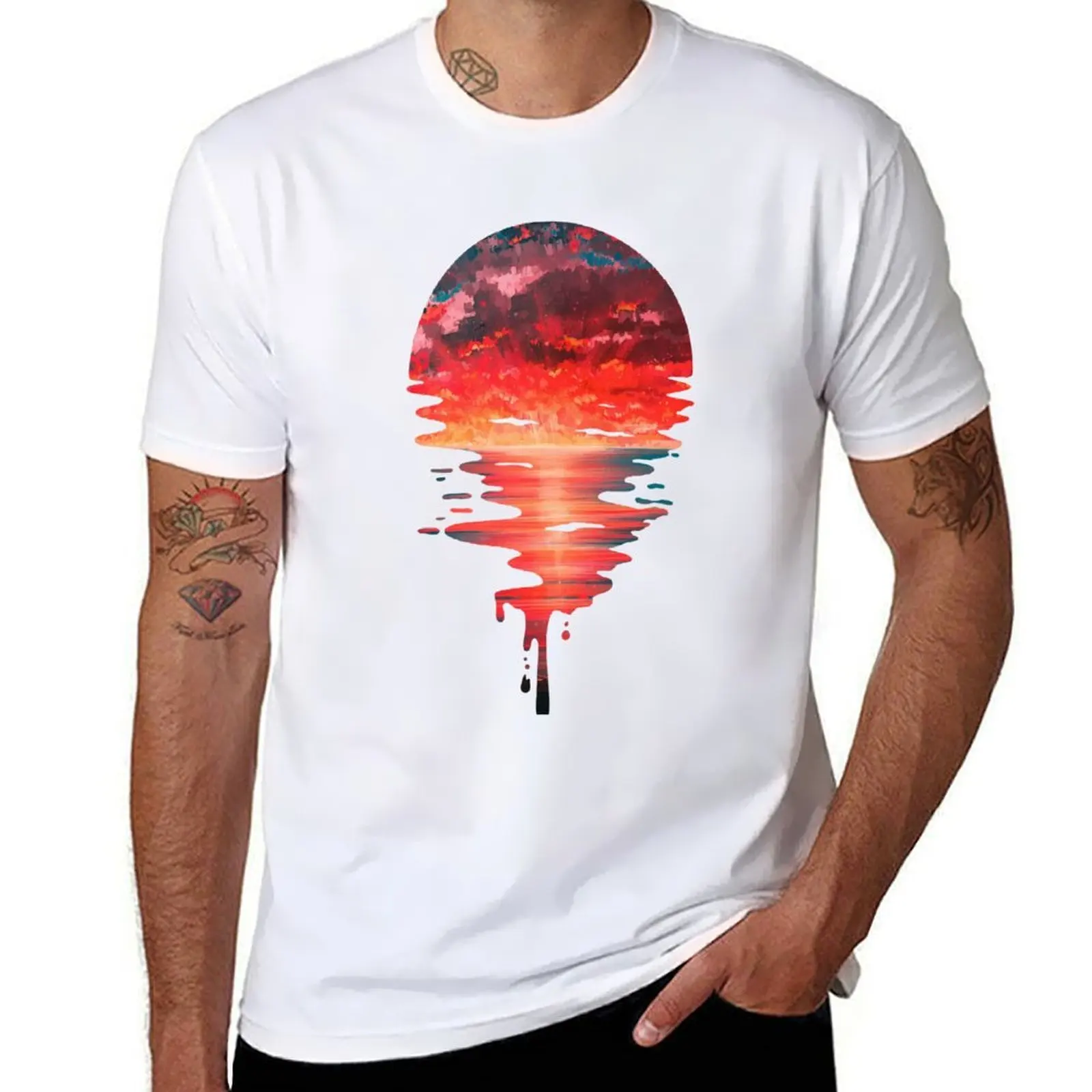 

shirts t t man t printed man for shirt shirts cotton graphic man heavy T-Shirt tees red Melted for sky