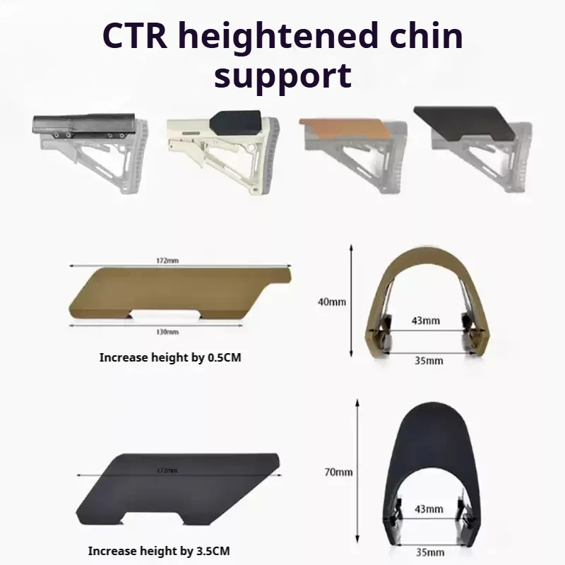 عنصر CTR بوتستوك GBRS دعم الخد المرتفع SLR Sijun HK416 MK18 ملحقات تعديل المؤخرة #2