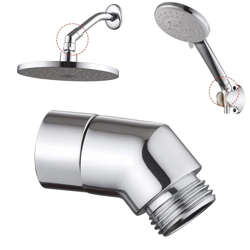 G1/2 Shower Elbow Adapter Shower Connector Hand Shower/Top Spray Elbow Chrome-Angle Female Thread And Male Thread Bathroom Parts