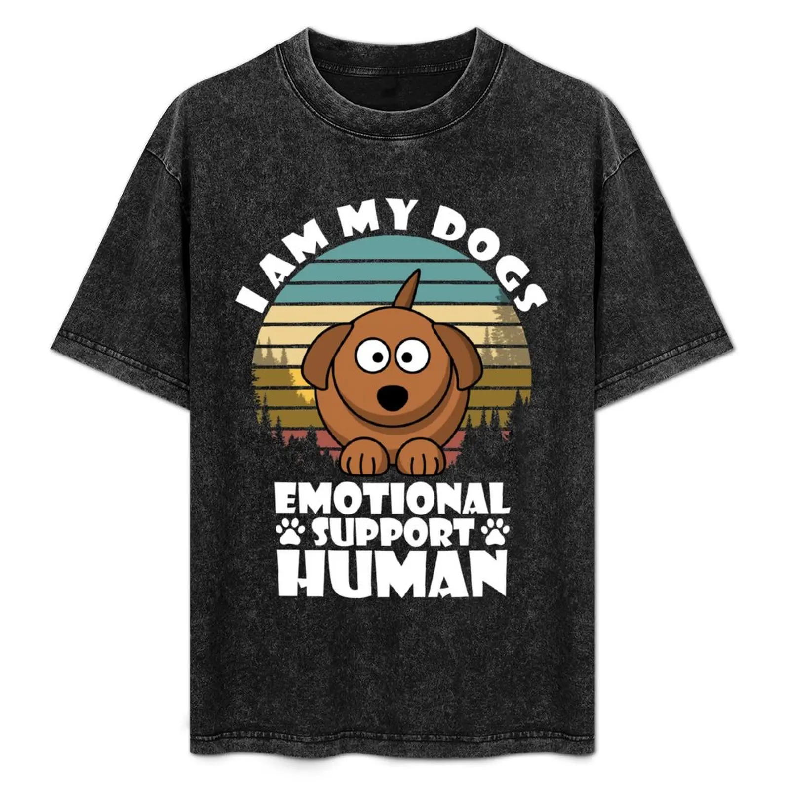 I Am My Dogs Emotional Support Human T-Shirt vintage clothes man clothes mens fashion