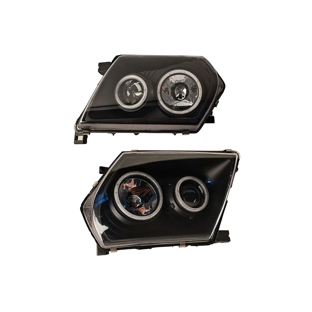 2Pcs Car Headlights with Led Aperture Lens for PATROL SAFARI Y61 Black  2001 2002