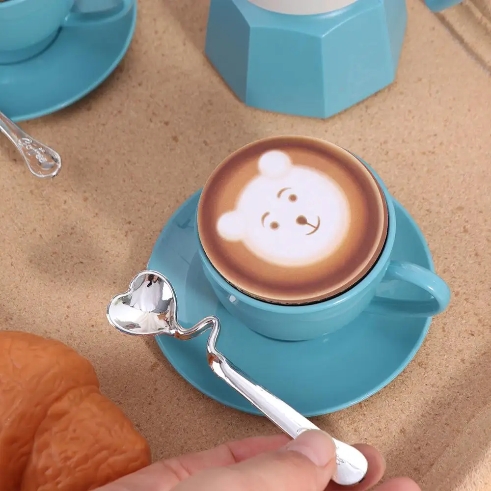 Coffee Machine Simulation Coffee Set Pretend Play Kettle Snack Play House Minature Food Education Afternoon Tea Gift