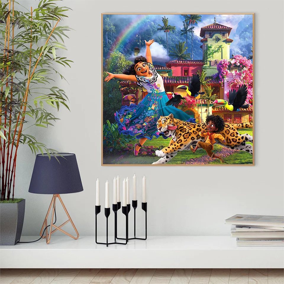 صورة ديزني غرزة أحجار الراين ، تطريز كرتون فسيفساء ، مثقاب مربع كامل ، ديكور منزلي ، بيع