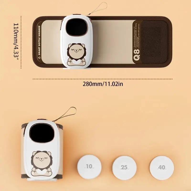 A5YC Stay خالية من المتاعب USB مشحونة زجاجة تدفئة حقيبة قابلة للشحن جهاز تدفئة الحليب دائم