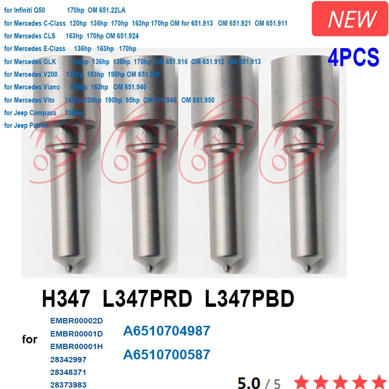 

A6510704987 for Mercedes Jeep Compass NOZZLE H347 L347PRD L347PBD EMBR00002D EMBR00001D EMBR00001H 28342997 28348371 28373983