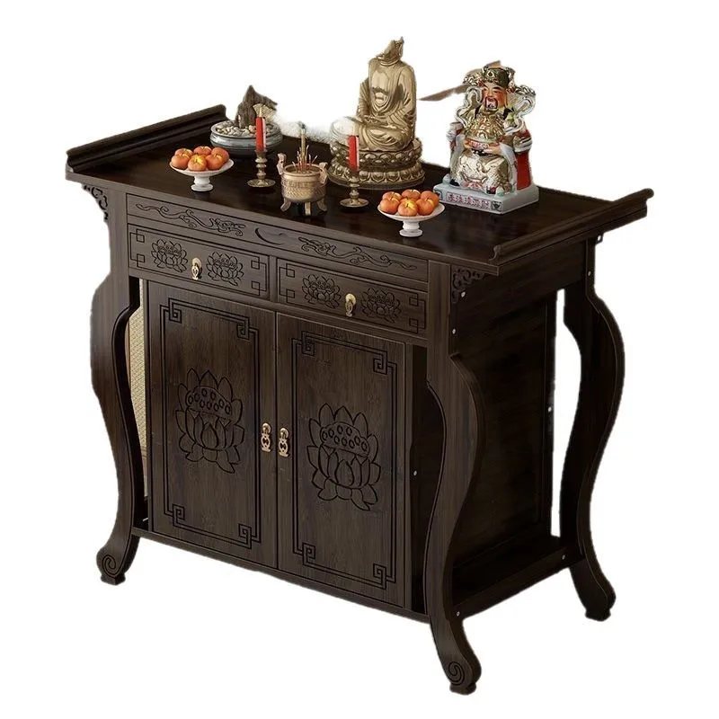 Offering table Household incense case Buddha table New Chinese vertical cabinet God of Wealth offering table Guanyin