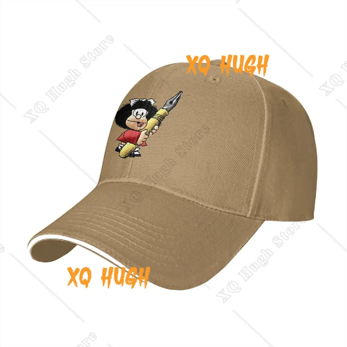 Summer Cap Sun Visor Drawing Hip Hop Caps Mafalda Quino Comics Manga Girl Peaked Hats