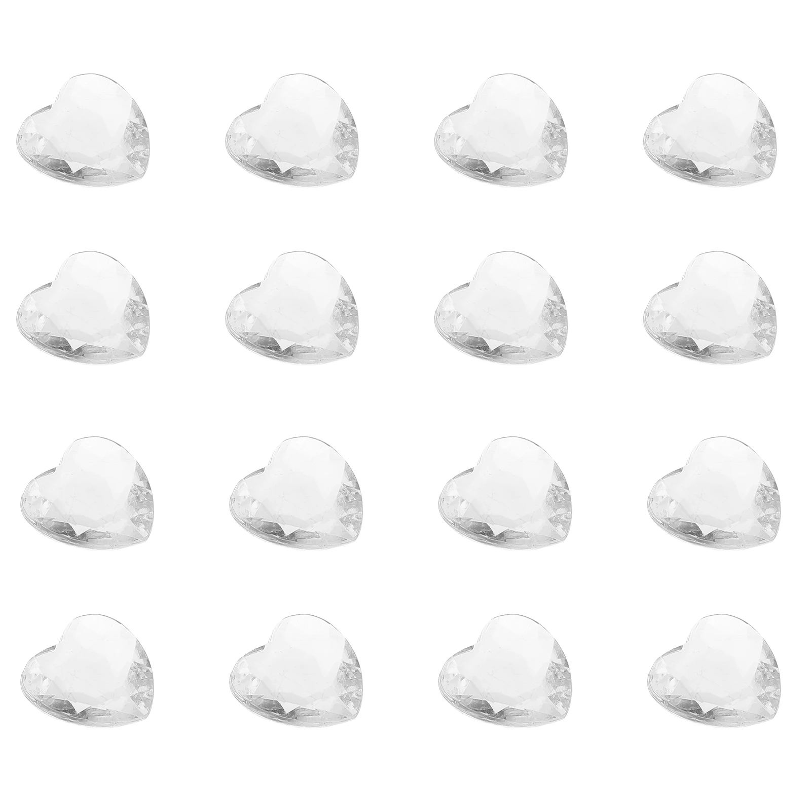 

500 Pcs Heart Shaped Acrylic Beads Rhinestone Charm Pendant DIY Jewelry Accessory Craft Supply Decoration Material Family Fun